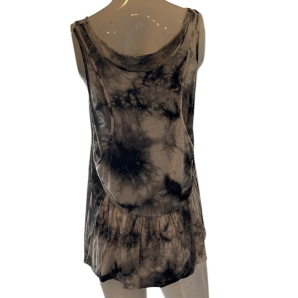 L.A.M.B. Y2K Black and White Tie-Dye Layered Bubble Back Tank Top Size Medium - Picture 5 of 13